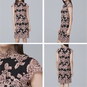 Laundry by Shelli Segal Mock-Neck Lace Sheath Dress in size 10 NWT MSRP $228